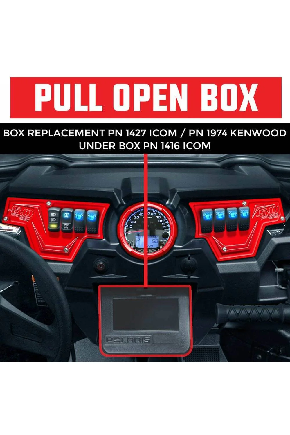 RZR Under Pull Open Box Icom Radio and Intercom Bracket - Image 5